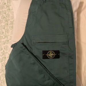 Green Stone Island Cargo Pants